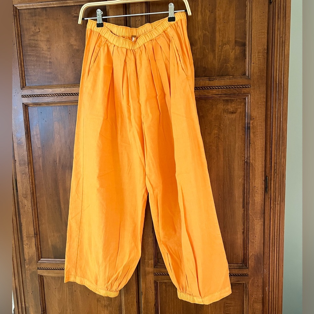Free People Orange Wide Leg Pants - Picture 7 of 16